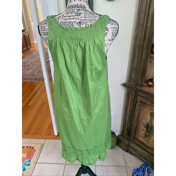 Talbots Crinkle Sundress Sleeveless Light Green - Picture 6 of 10